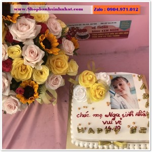 Combo Bánh Kem & Hoa Tươi - MM04